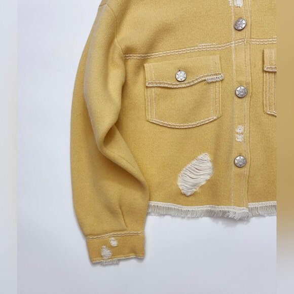 Barrie Denim fringed cashmere and cotton jacket - Picture 8 of 14